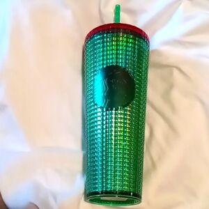 Starbucks Watermelon Disco Grid Tumbler